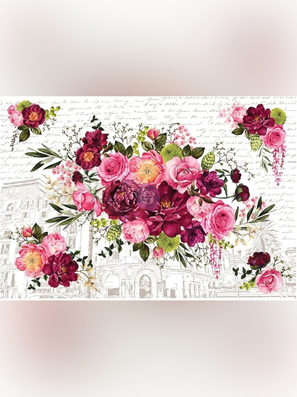 XL Redesign with Prima Decor Transfer | ROYAL BURGUNDY | 44” x 30”